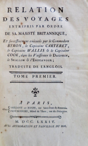 RELATIONS DES VOYAGES ENTERPRIS PAR ORDRE DE SA MAJESTÃ‰ BRITANNIQUE.