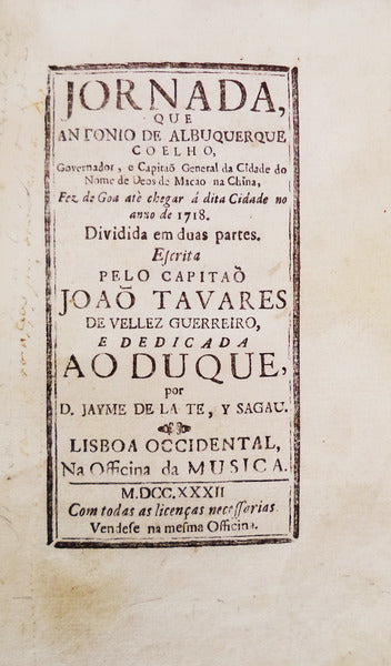 JORNADA QUE ANTONIO DE ALBUQUERQUE COELHO,
