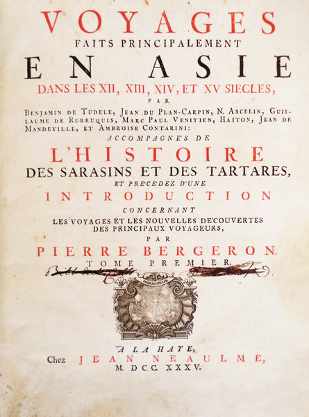 VOYAGES FAITS PRINCIPALMENT EN ASIE DANS LES XII, XIII, XIV, ET XV SIECLES,