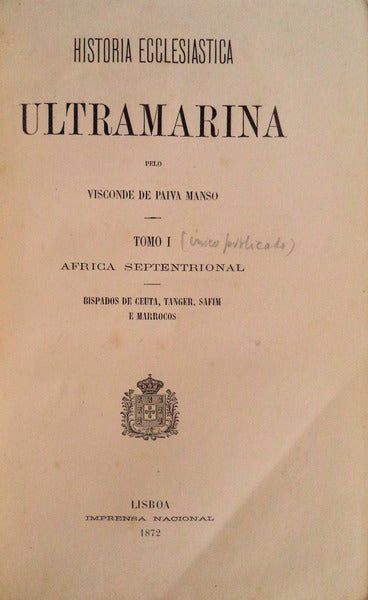 HISTORIA ECCLESIASTICA ULTRAMARINA.