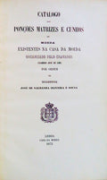 ENCADERNAÃ‡ÃƒO ARTÃSTICA - SÃ‰C. XIX - CATALOGO DOS PONÃ‡Ã•ES MATRIZES E CUNHOS