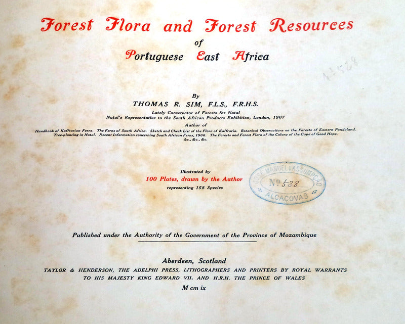 FOREST FLORA AND FOREST RESOURCES OF PORTUGUESE EAST AFRICA.