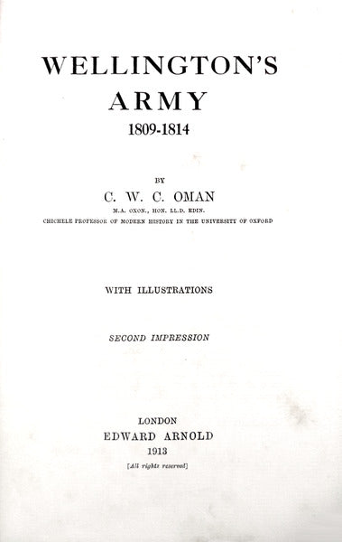 WELLINGTON'S ARMY 1809-1814.