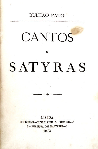 CANTOS E SATYRAS.