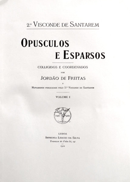 OPUSCULOS E ESPARSOS.
