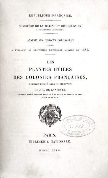 LES PLANTES UTILES DES COLONIES FRANÃ‡AISES,