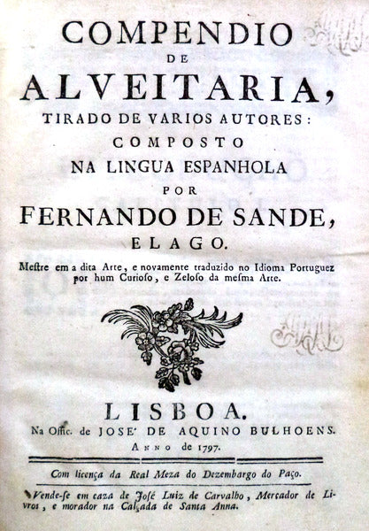 COMPENDIO DE ALVEITARIA, [VeterinÃ¡ria]