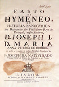 FASTO DE HYMENEO OU HISTORIA PANEGYRICA