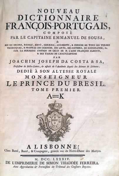 NOUVEAU DICTIONNAIRE FRANÃ‡OIS-PORTUGAIS,