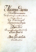 MANUSCRITO SÃ‰C. XVIII. - MAXÃMAS DISCRÃ‰TAS [TESTAMENTO POLÃTICO]