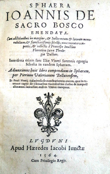 SPHAERA IOANNIS DE SACRO BOSCO EMENDATA.