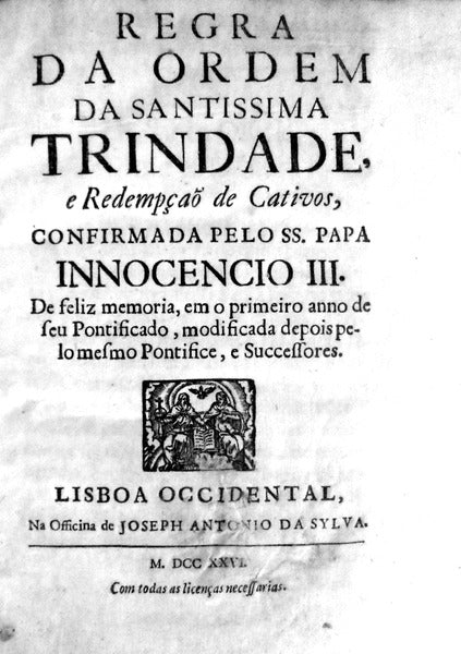 REGRA DA ORDEM DA SANTISSIMA TRINDADE,