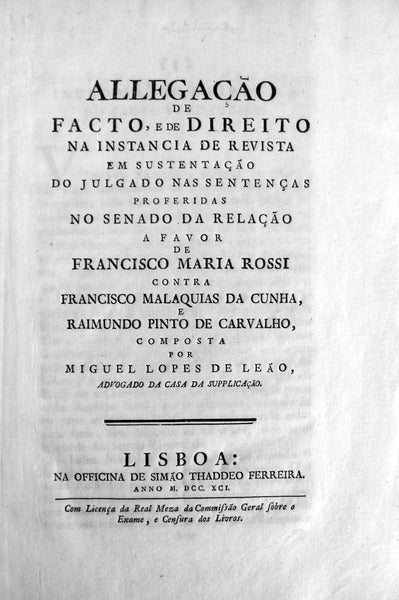 ALLEGAÃ‡ÃƒO DE FACTO E DE DIREITO