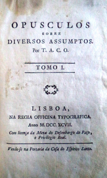 OPUSCULOS SOBRE DIVERSOS ASSUMPTOS.