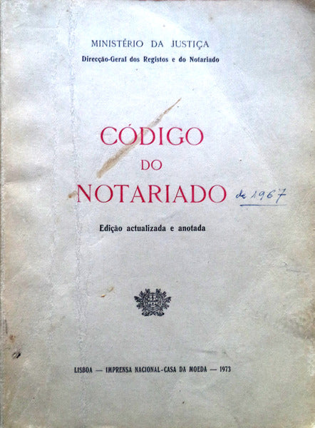 CÃ“DIGO DO NOTARIADO [DECRETO-LEI N.Âº 47619, DE 01/06/67].