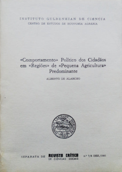 Â«COMPORTAMENTOÂ» POLÃTICO DOS CIDADÃƒOS EM Â«REGIÃ•ESÂ» DE Â«PEQUENA AGRICULTURAÂ» PREDOMINANTE.