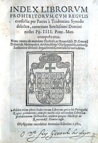 INDEX LIBRORVM PROHIBITORVM, CVM REGVLIS confectis per partis Patrs Ã  Tridentina Synodo delectos,