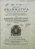 GRAMMATICA LINGUAE SANCTAE [HOC EST: GRAMATICA HEBRAICA]