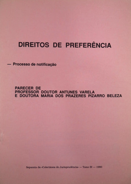 DIREITOS DE PREFERÃŠNCIA.
