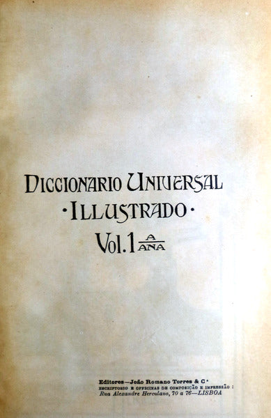 DICCIONARIO UNIVERSAL ILLUSTRADO LINGUISTICO E ENCYCLOPEDICO.