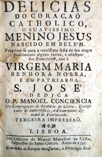 DELICIAS DO CORAÃ‡ÃƒO CATHOLICO, O SUAVISSIMO MENINO JESUS