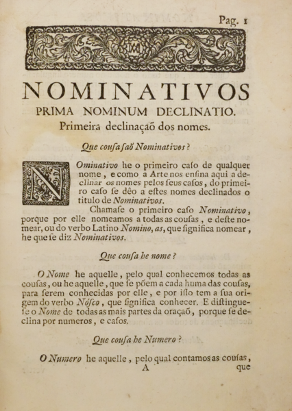 ARTE EXPLICADA. PRIMEIRA PARTE. PRINCIPIOS. [SEGUNDA PARTE. SINTAXE.]