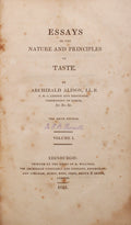ESSAYS ON THE NATURE AND PRINCIPLES OF TASTE. [2 VOLUMES]