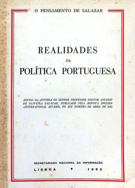 REALIDADES DA POLÃTICA PORTUGUESA.
