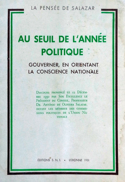 AU SEUIL DE L'ANÃ‰E POLITIQUE.