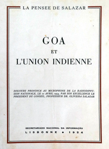 GOA ET L'UNION INDIENNE.