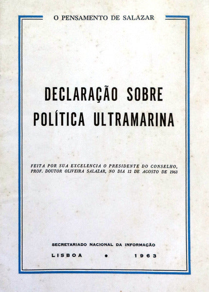 DECLARAÃ‡ÃƒO SOBRE POLÃTICA ULTRAMARINA.