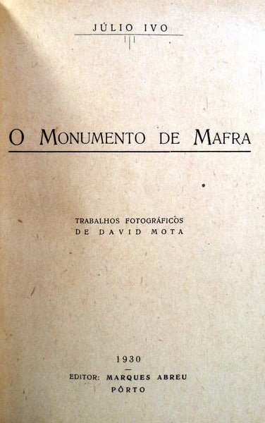 O MONUMENTO DE MAFRA.
