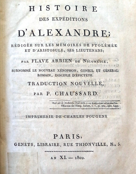 HISTOIRE DES EXPÃ‰DITIONS Dâ€™ALEXANDRE;