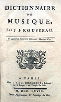 DICTIONNAIRE DE MUSIQUE,
