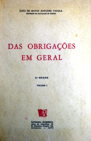 DAS OBRIGAÃ‡Ã•ES EM GERAL. [2VOLUMES]