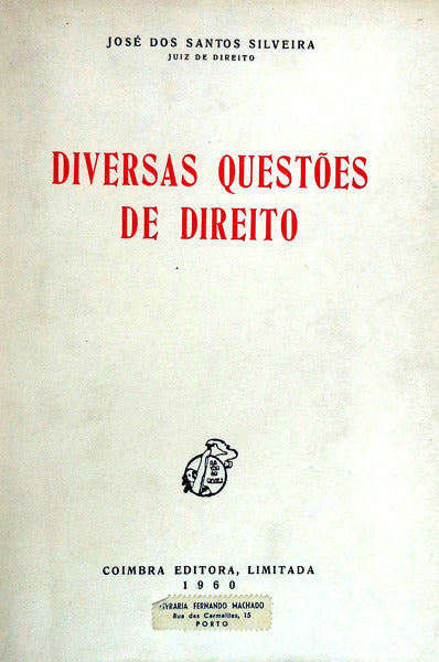 DIVERSAS QUESTÃ•ES DE DIREITO.