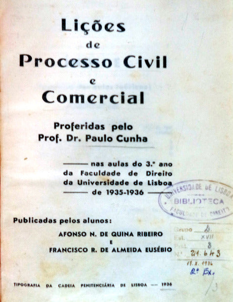 LIÃ‡Ã•ES DE PROCESSO CIVIL E COMERCIAL.