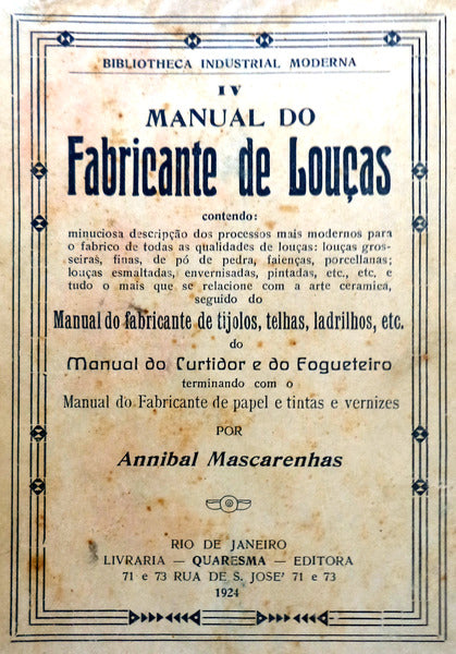 MANUAL DO FABRICANTE DE LOUÃ‡AS.