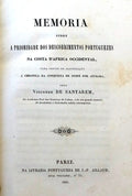 MEMORIA SOBRE A PRIORIDADE DOS DESCOBRIMENTOS PORTUGUEZES NA COSTA Dâ€™AFRICA OCCIDENTAL,