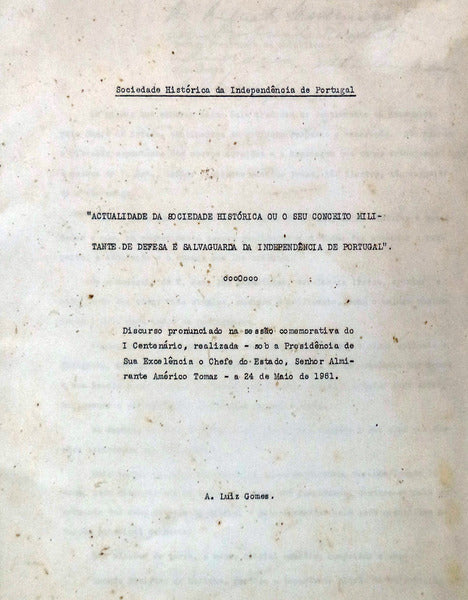 ACTUALIDADE DA SOCIEDADE HISTÃ“RICA