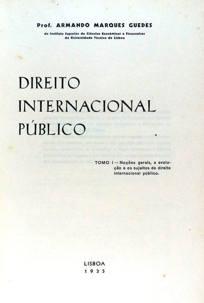 DIREITO INTERNACIONAL PÃšBLICO. [2 VOLS.]
