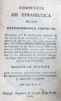 COMPENDIO DE TERAPÃ‰UTICA DE LAS ENFERMEDADES CRONICAS.
