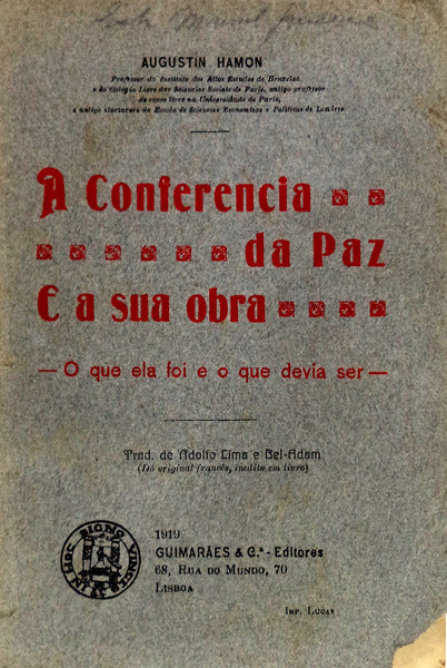 A CONFERENCIA DA PAZ E A SUA OBRA.