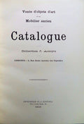 VENTE Dâ€™ OBJETS Dâ€™ ART ET DE MOBILIER ANCIEN. CATALOGUE. COLLECTION J. ARROYO.