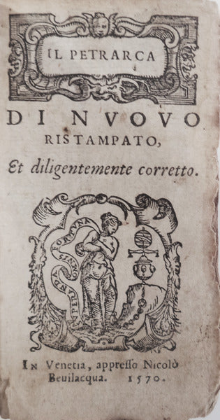 IL PETRARCA DI NVOVO RISTAMPATO,