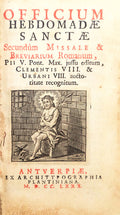 OFFICIUM HEBDOMADAE SANCTAE.