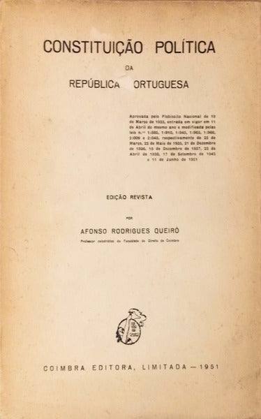 CONSTITUIÃ‡ÃƒO POLÃTICA DA REPÃšBLICA PORTUGUESA.