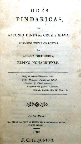 ODES PINDARICAS, [4.Âª EDIÃ‡ÃƒO]