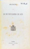 DECRETO DE 28 DE NOVEMBRO DE 1878. [6 FOLHETOS DE LEGISLAÃ‡ÃƒO]