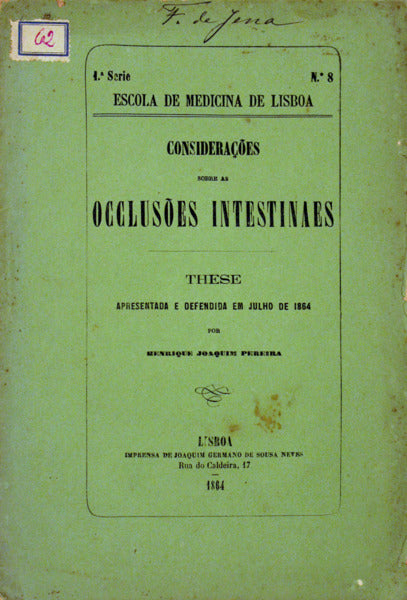 CONSIDERAÃ‡Ã•ES SOBRE AS OCCLUSÃ•ES INTESTINAES.